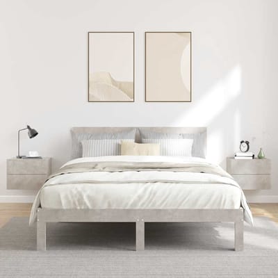 vidaXL - Nachtkastjes - 2 - st - 40x30x30 - cm - bewerkt - hout - betongrijs