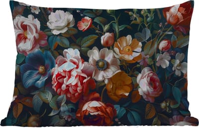 Buitenkussens - Vintage - Kleurrijk - Bloemen - Modern - 60x40 cm - Weerbestendig