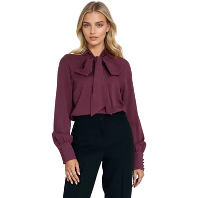 Vrouwelijke viscose blouse met riem Nife