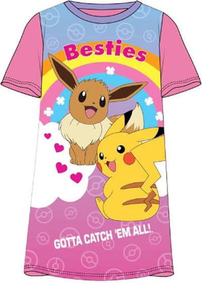 Pokemon Nachthemd - Maat 110/116 - Pyjama - Roze - Pokémon - Nachtjapon