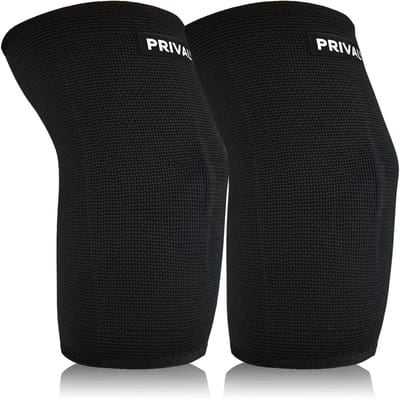 PRIVAL Kniebraces – Large – 2 Stuks – Compressie Kniebandage – Sport & Herstel – Zwart