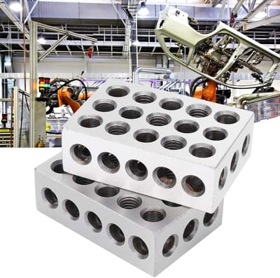 Dailygoody - Precisie Blokken - Machine Tool - 23-Holes Metalen Blokken - Precisie en Stabiliteit - Geschikt voor Technisch Gebruik - Geschikt voor Pr.