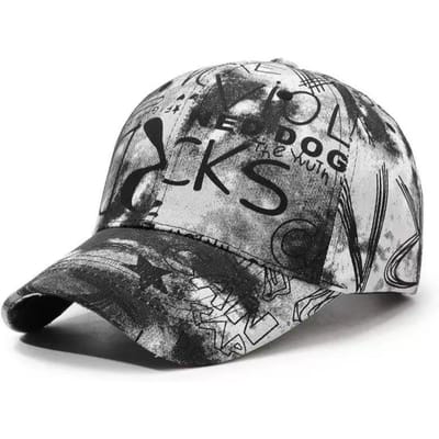 Unisex Graffiti Letters Baseballpetten Lente Herfst Buiten Verstelbaar Casual Petten Zonbescherming Pet Sportpet gray