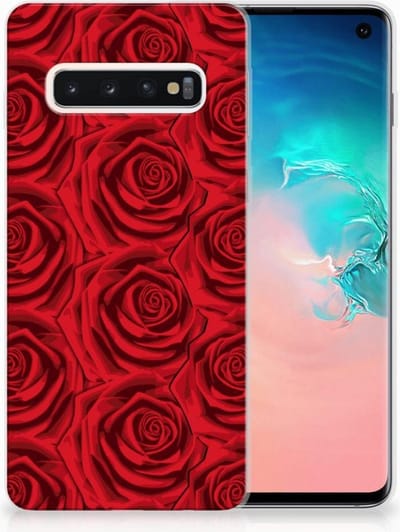 Samsung Galaxy S10 TPU Case Red Roses