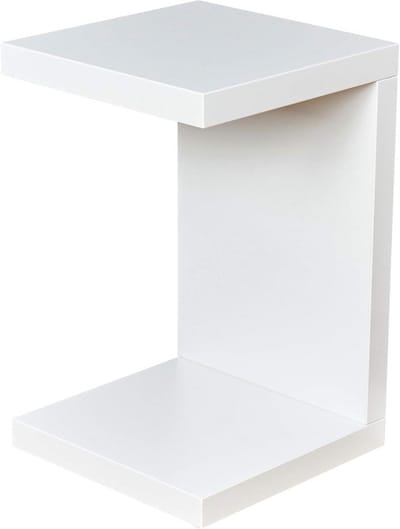 Bijzettafel - Houten tafel - Woonkamer inrichten - Geen montage nodig - 32x32x50 cm - Wit
