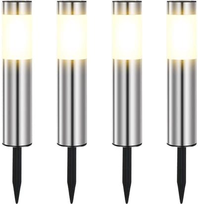 CLGP® Tuinverlichting op Zonne Energie - Solar Buitenlampen - Zilver