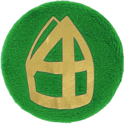 Pieten Button Met Mijter - Baretspeld - Groen