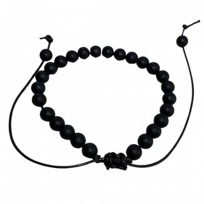 Armband -zwart -schuif- 30 cm - Charme Bijoux