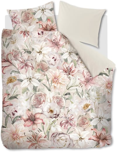 Riviera Maison Lily Love dekbedovertrek - Lits-Jumeaux XL - 260x200/220 - Roze