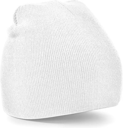 Beechfield Beanie Wintermuts - wit - warme gebreide muts - volwassenen - 100% polyacryl