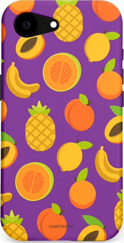 Casetastic Hoesje Geschikt voor Apple iPhone 16e Magsafe - Stijlvolle Beschermende Duo-layer Case - Tropisch Fruit Feest