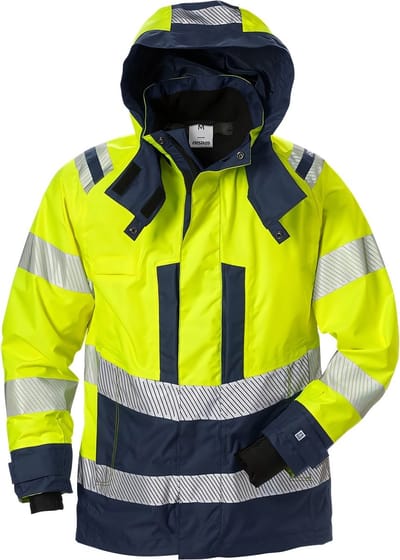 Fristads Hi Vis Airtech® Shelljack Dames Klasse 3 4518 Gtt - Hi-Vis geel/marineblauw - XS