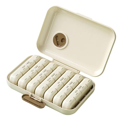 "Draagbare pillenorganizer - opbergdoos voor pillen en tabletten - pillendispenser voor 7 dagen - draagbare pillendispenser Verdeelde vakjes voor pillen - betere organisatie van supplementen en medicijnen"