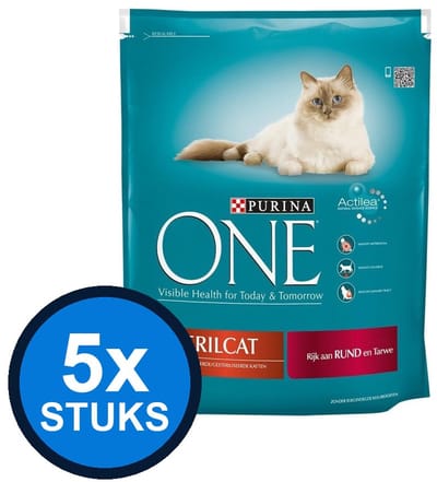 5x Purina One - Adult Sterilcat Rund - Kattenvoer Droogvoer - 800 g