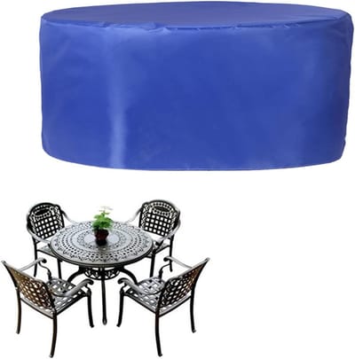 Terrasmeubelhoezen Waterdicht - Tuinmeubelhoes Ronde Tafel - Meubels Beschermen - Heavy Duty 420D Stof - Diverse Maten - Grijs