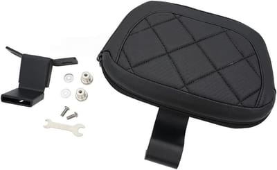 Motorfiets Rugleuning - Rijcomfort Pad - Lange Ritten - Afneembaar Bagagerek - 1240 gram - Zwart