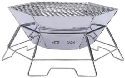 Draagbare BBQ Vuurkorf en Grill voor Camping, Tuin en Terras