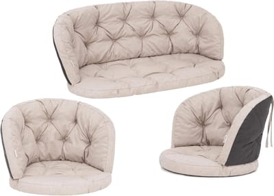 Tuinkussens Set - Bank & Stoel - Buiten Zitten - Waterafstotende Stof - 350 x 50 cm - Beige
