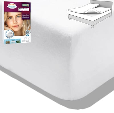 Splittopper Molton Hoeslaken - 160x200 - Hoogwaardige Splittopperbescherming & Comfort | LitaLente - Rondom Elastiek - SplitTopper Beschermer Molton/SplitTopper beschermer - Molton 80% katoen - hoekhoogte van 30 cm - perfecte pasvorm