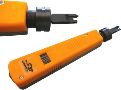 Netwerk Punch Down Tool - Krimptang - Bekabeling Afmonteren - Drukvariabele - 110/88 - Grijs