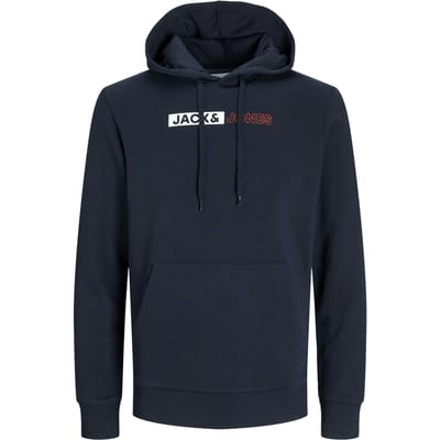 Jack & Jones Trui Jjecorp Logo Sweat Hood Play Noos 12233599 Navy Blazer/play 5 Mannen Maat - L