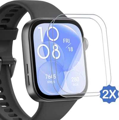 2x Geschikt voor Huawei Watch Fit 3 - Screenprotector - Beschermglas Folie