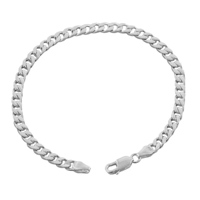 Cavill - Pantserketting 45 cm - 925 Sterling Zilver Gerhodineerd - Glanzende Zilveren Schakels - Unisex - Karabijnsluiting - Elegant Sieraad