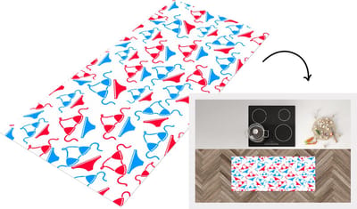 Keukenloper - Loper keuken - Bikini - Strand - Patronen - 120x50 cm - Keukenloper vinyl