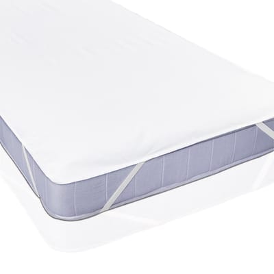 Lumaland - Matrasbeschermer - Waterdichte matrasoplegger - Matrastopper - Flanel - Set van 2 - 70 x 140 cm Wit