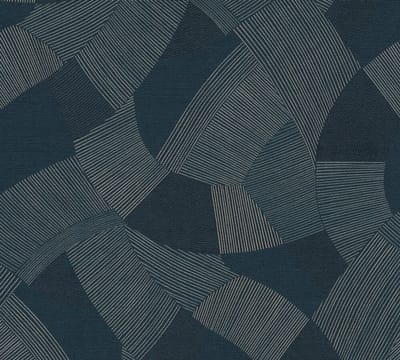 GEOMETRISCH PATROON BEHANG | Subtiel glanzend - Blauw Beige - A.S. Création Cuba II