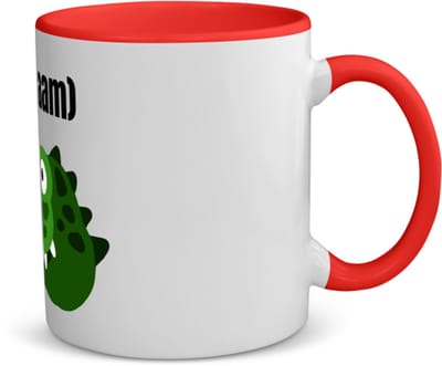 Akyol - krokodil hoofd met eigen naam koffiemok - theemok - rood - Krokodil - krokodillen liefhebbers - iemand die houdt van krokodillen - verjaardag - cadeau - kado - 350 ML inhoud