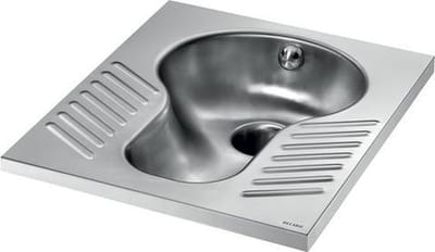 Hurktoilet SHA XS 1 sproeikop z. hevel RVS 304 mat
