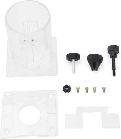 Transparante Plastic Basis voor Houtbewerkingsfrezen, Verstelbare Router Basis, Precisie Frees Accessoire (10x9x11.5 cm)