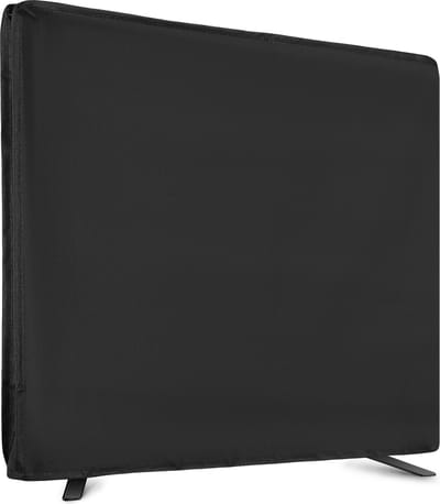 kwmobile 24" TV TV hoes voor buiten - Beschermhoes voor televisiescherm tegen stof en zon, zwart