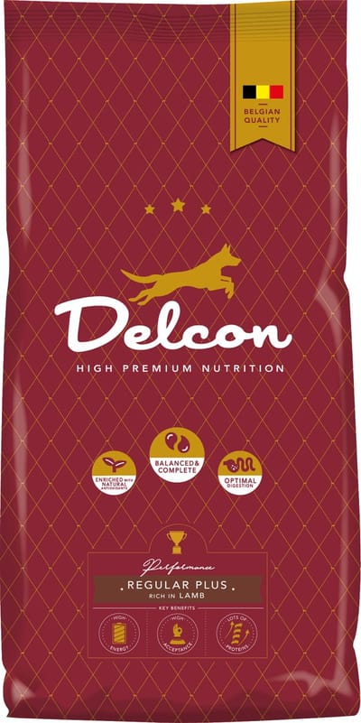 Delcon Lam Plus voor Medium en Maxi honden - 12 kg - Hondenbrokken Actieve Rassen