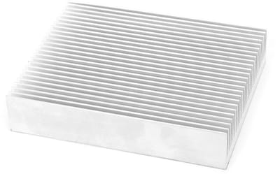 Koelmodule Aluminium - Warmteafvoer Plaat - Elektronica Koelen - Optimale Thermische Geleidbaarheid - 11 x 9 x 2 cm - Aluminiumkleurig