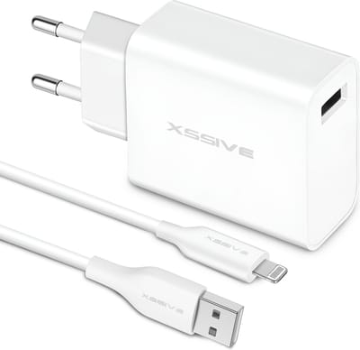 USB Adapter met Lightning Kabel 1 Meter - Geschikt voor Apple iPhone 14 en ouder, AirPods - Oplader met Kabel