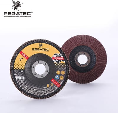 Pegatec High Performance - 3 Stuks - Lamellenschijven - Schuurschijven - Korrel 80 - Aluminiumoxide - Geschikt voor Hout en Metaal - 125mm - Asgat 22,2mm - Voor Haakse Slijper/Slijptol