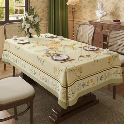 Amerikaanse Pastorale Waterdichte Tafelkleed Rechthoekig Bedrukt Eettafelkleed Huishoudelijk Stofdicht Slijtvast Tafelkleed 140x220cm 1pcs