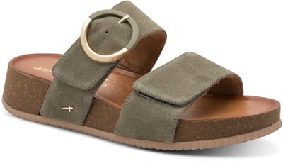 Tamaris Comfort Essentials Dames Slippers - SAGE GROEN SUEDE