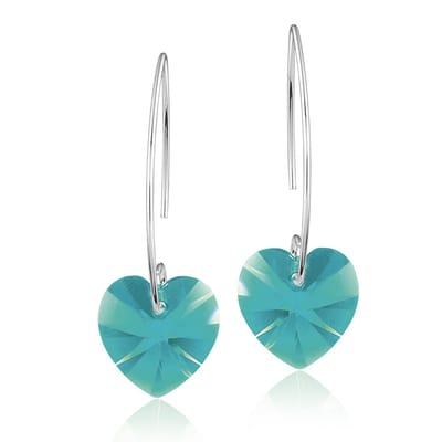 Montebello Oorbellen Pippa HZ55 - Swarovski Hart - 925 Zilver Gerhod. - Ø14mm - 40mm