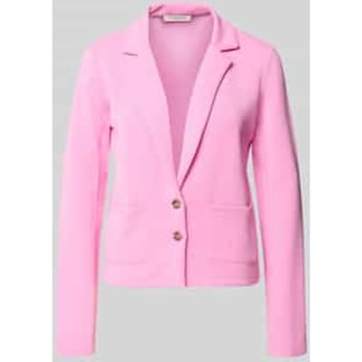 Sweatblazer met zakken en revers