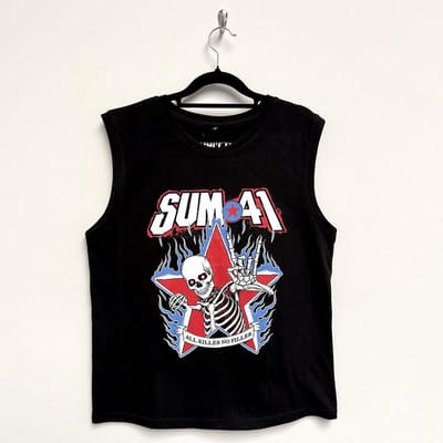 Sum 41 - All Killer No Filler Skeleton Tanktop - S - Zwart