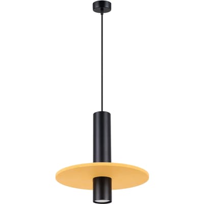 Sollux Lighting Hanglamp Pelta - GU10 - geel/zwart - vilt/staal - 30x30x126cm