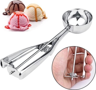 Jumada's - "RVS Schep - Ideaal voor Ijs- \of Oliebollen \- Maat 60 mm - 6cm Ijsschep