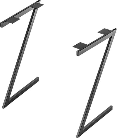 KADAX Massieve tafelpoten, industriële tafelpoten, rustieke meubelpoten, robuuste stalen tafelpoten, moderne meubelpoten, stabiel tafelonderstel (Z-vormen 53 x 79 cm)