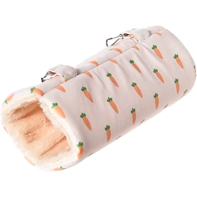 Duvo+ Carrot hangtunnel pluche meerkleurig voor kleine knaagdieren