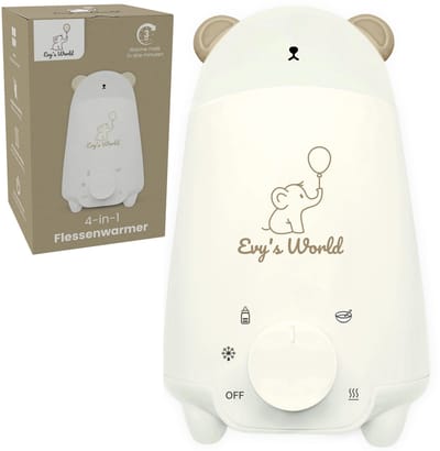 Flessenwarmer Baby 4-in-1 – Snel Opwarmen, Ontdooien, Steriliseren – Voor Flessen, Speentjes & Fopspenen – Elektrisch & Compact – Ideaal voor Borstvoeding & Babyvoeding - Babyuitzet - Babyshower - Kraam cadeau - baby bottle sterilizer