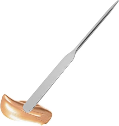 Ergonomische RVS Make-up Spatel en Mengpalet voor Vloeibare Foundation en Nail Art - Perfect voor Make-up Creaties en Mengtechnieken