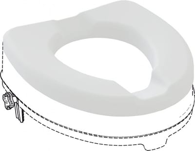 Zachte toiletzitting voor Atlantis toiletverhoger - licht grijs